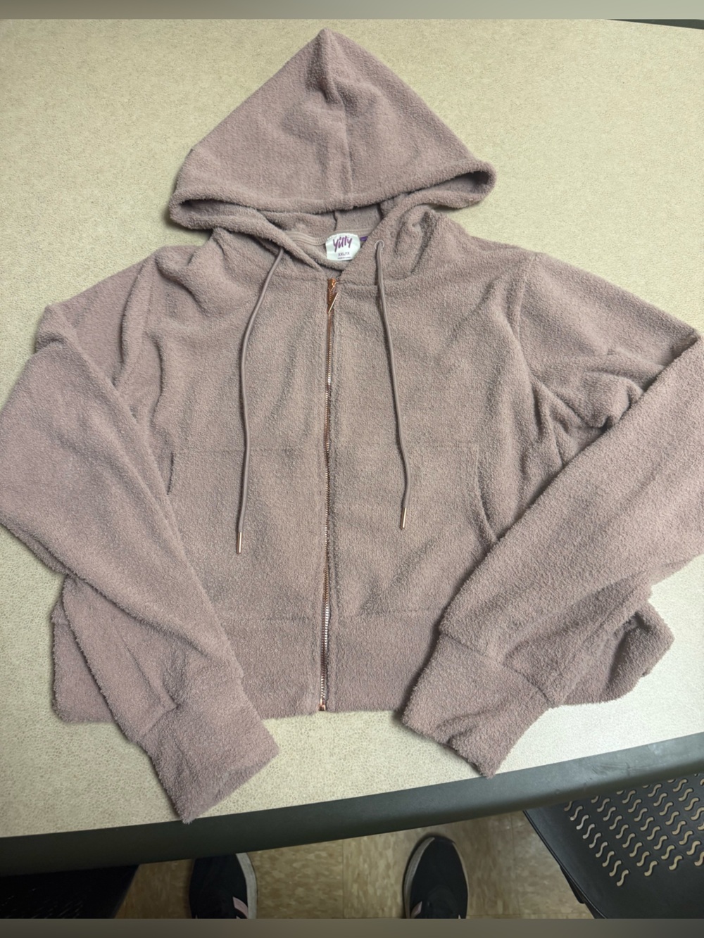 YITTY By Fabletics “Pet Me” Full-Zip Hoodie in Taupe/Mauve